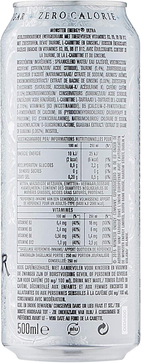 Monster Ultra 500ml Box of 24 Units