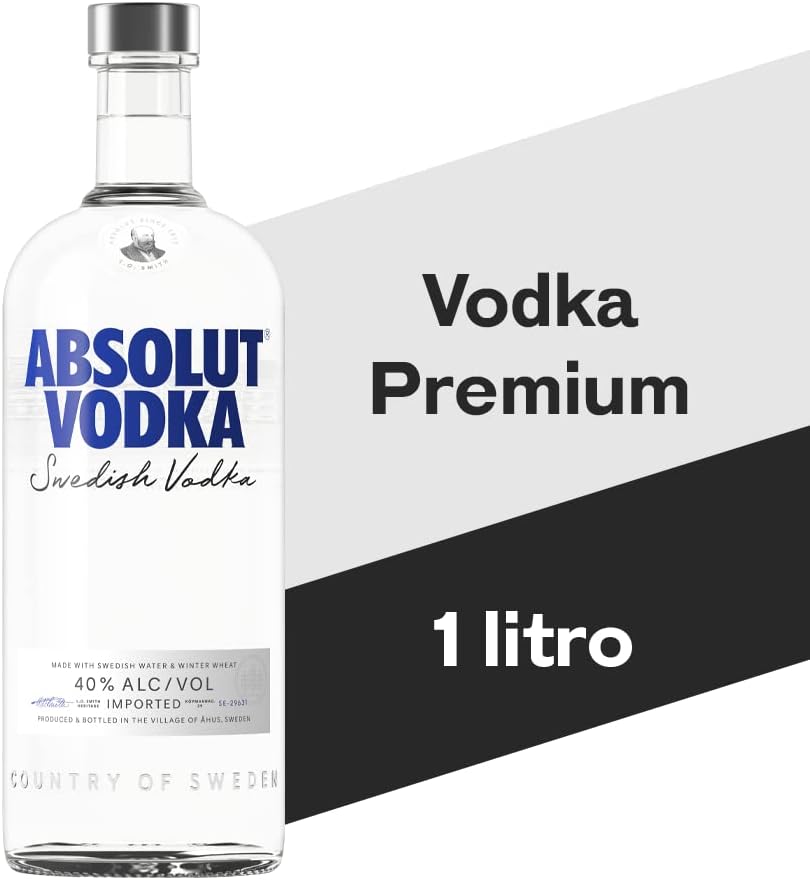 Absolut Vodka - 1 L (Pack of 2)