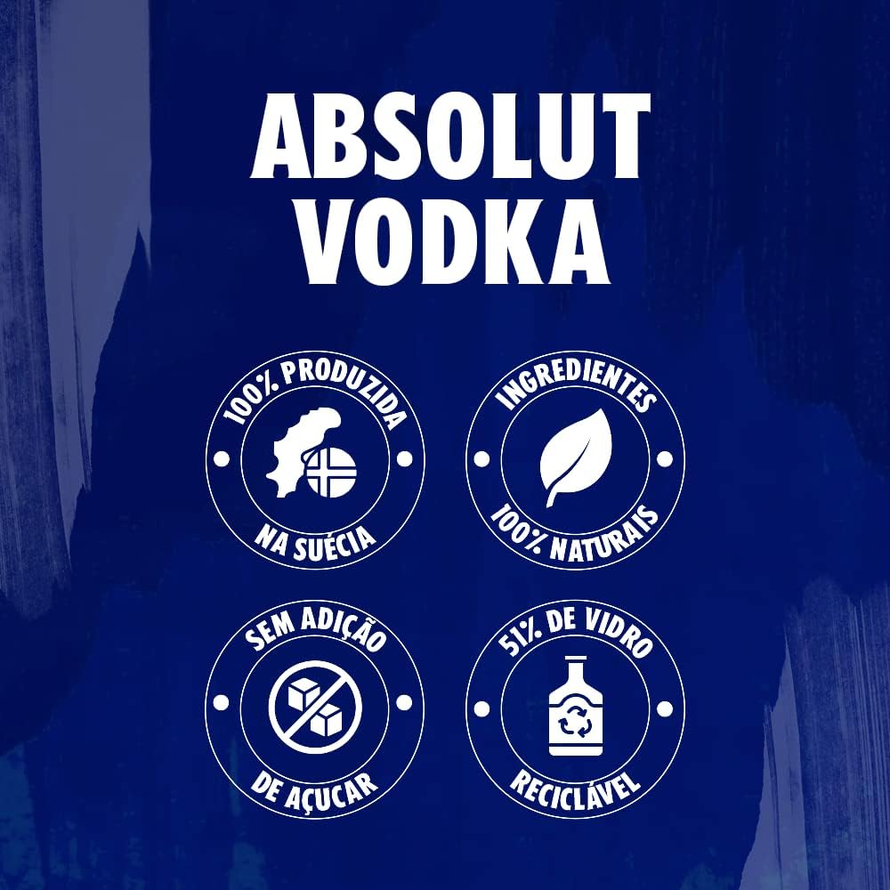Absolut Vodka - 1 L (Pack of 2)