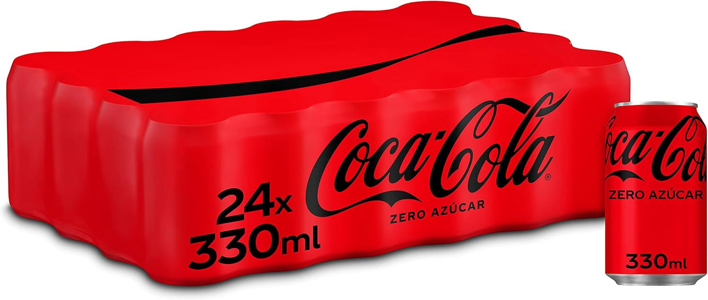 Coca-Cola Zero 330ml Box of 24 units.