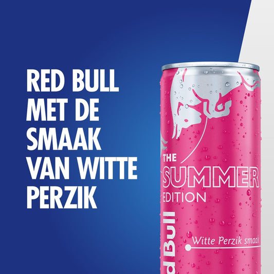 Red Bull Energy Drink Summer Edition, White Peach, Pack of 12 - 12 x 250ml