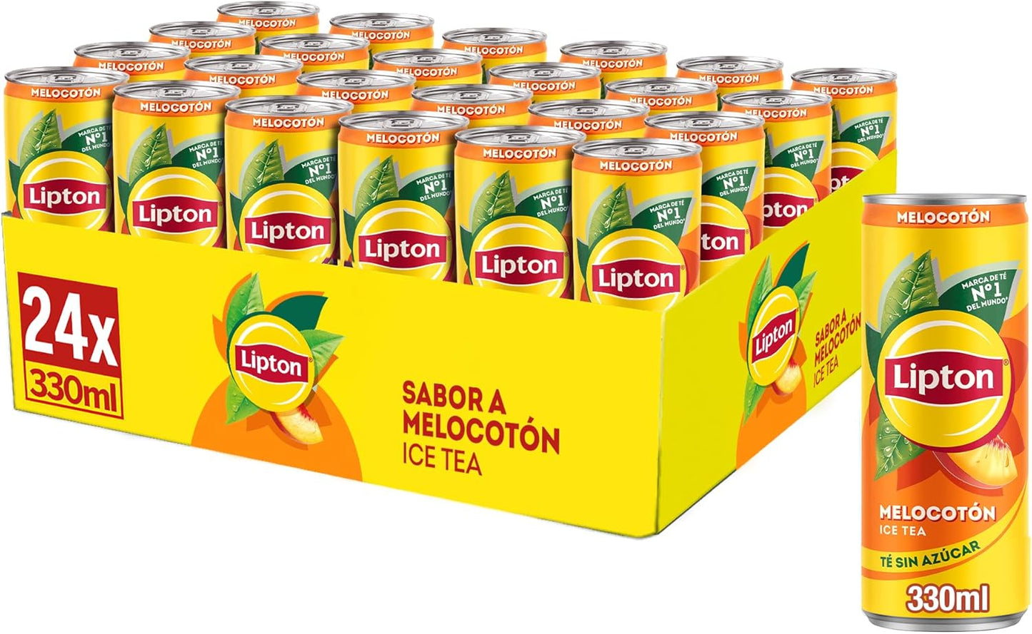 Lipton Tea Peach 330ml Box of 24 units.