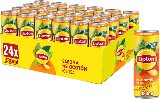 Lipton Tea Peach 330ml Box of 24 units.