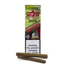 Paper Jay's Hemp Wraps Red Storm Pack of 25 bags of 2 units each.